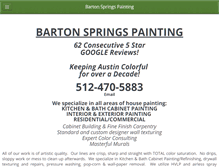 Tablet Screenshot of bartonspringspainting.com